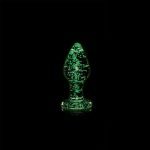 OUCH! - PLUG ANAL MEDIO EM VIDRO GLOW IN THE DARK