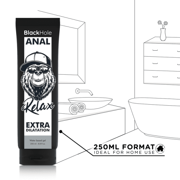 BLACK HOLE - GEL Á BASE DE ÁGUA PARA DILATAÇÃO ANAL 250ML
