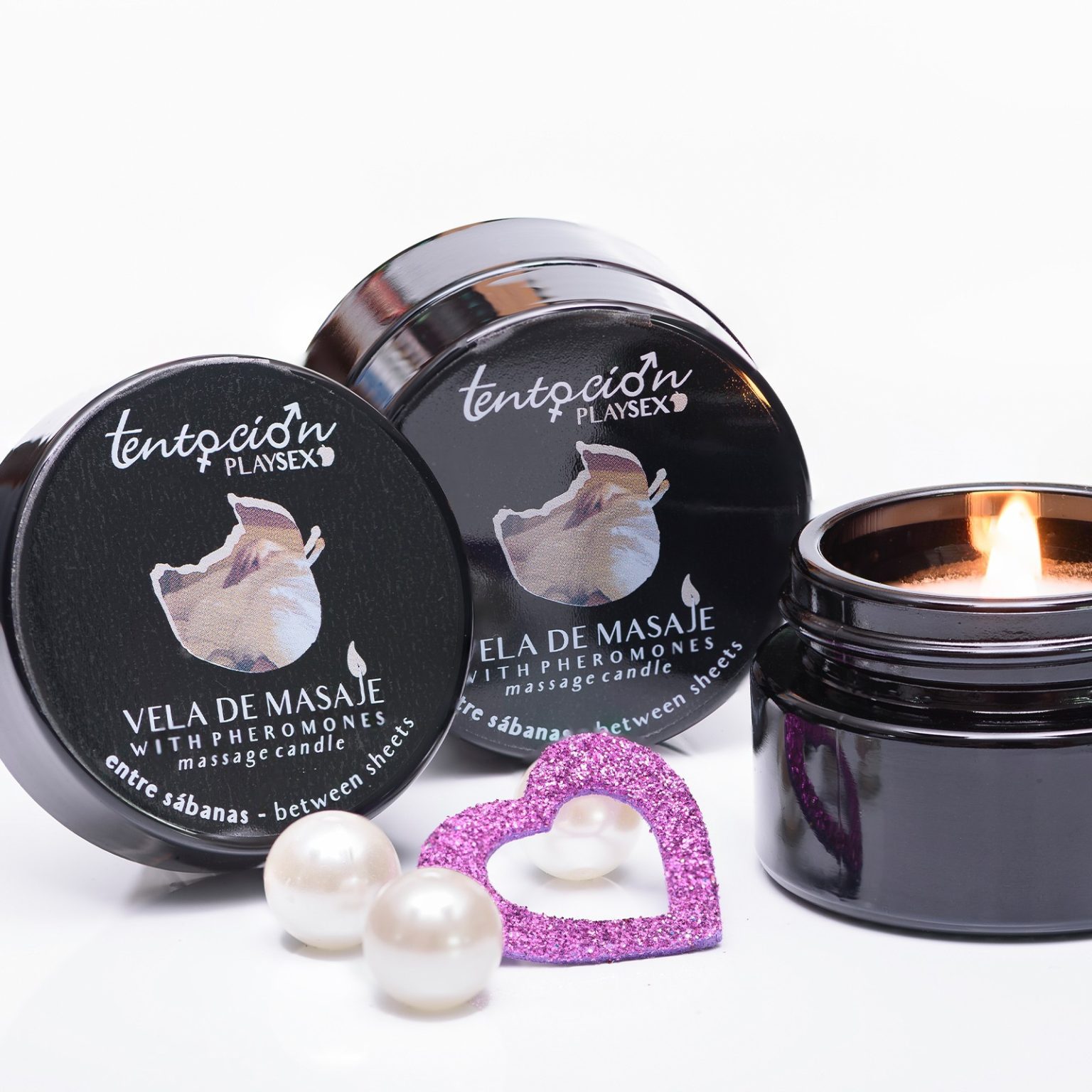 Flame Love Shop 23 VELA COM FEROMONAS AROMA ENTRE LENÇÓIS 20ML TENTACIÓN PLAY SEX