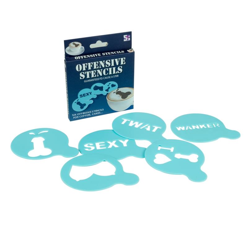 PACK DE 12 MOLDES OFFENSIVE STENCILS