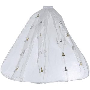 KHEPER GAMES - VÉU DE CASAMENTO COM DETALHES DE PÉNIS DOURADOS 2 KHEPER GAMES - VÉU DE CASAMENTO COM DETALHES DE PÉNIS DOURADOS - Image 1
