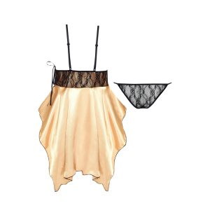 CAMISA DE NOITE E TANGA JULIETA DOURADO BEAUTY NIGHT FASHION - Image 10