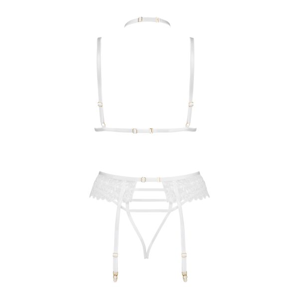 CONJUNTO DE 3 PEÇAS NOEMI BRANCO BEAUTY NIGHT FASHION