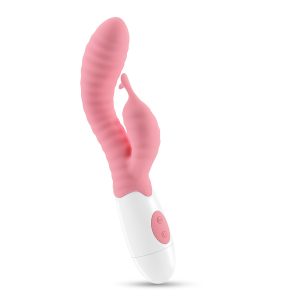 VIBRADOR COM ESTIMULADOR DE CLITÓRIS GUMMIE ROSA E LUBRIFICANTE À BASE DE ÁGUA INCLUÍDO CRUSHIOUS - Image 1