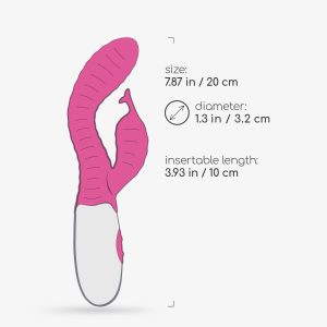 VIBRADOR COM ESTIMULADOR DE CLITÓRIS GUMMIE ROSA E LUBRIFICANTE À BASE DE ÁGUA INCLUÍDO CRUSHIOUS - Image 7