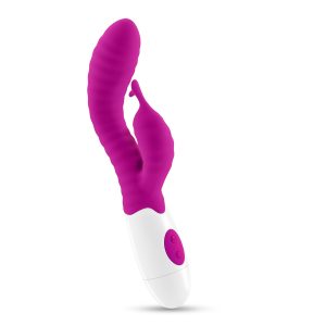 VIBRADOR COM ESTIMULADOR DE CLITÓRIS GUMMIE ROXO E LUBRIFICANTE À BASE DE ÁGUA INCLUÍDO CRUSHIOUS - Image 4