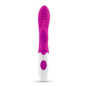 VIBRADOR COM ESTIMULADOR DE CLITÓRIS GUMMIE ROXO E LUBRIFICANTE À BASE DE ÁGUA INCLUÍDO CRUSHIOUS - Image 5