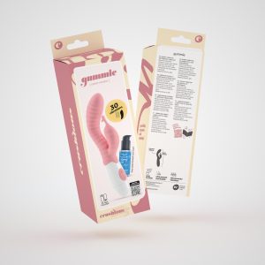 VIBRADOR COM ESTIMULADOR DE CLITÓRIS GUMMIE ROSA E LUBRIFICANTE À BASE DE ÁGUA INCLUÍDO CRUSHIOUS - Image 11