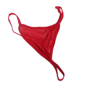 CONJUNTO DE REDE COM LUVAS E DIAMANTES VERMELHO TANGA