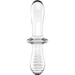 DILDO SATISFYER DOUBLE CRYSTAL | TRANSPARENTE - Image 3