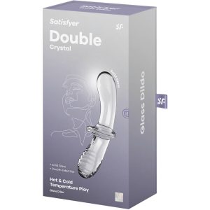 DILDO SATISFYER DOUBLE CRYSTAL | TRANSPARENTE - Image 5