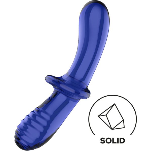 DILDO SATISFYER DOUBLE CRYSTAL | AZUL