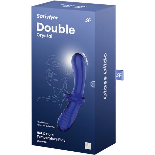 DILDO SATISFYER DOUBLE CRYSTAL | AZUL