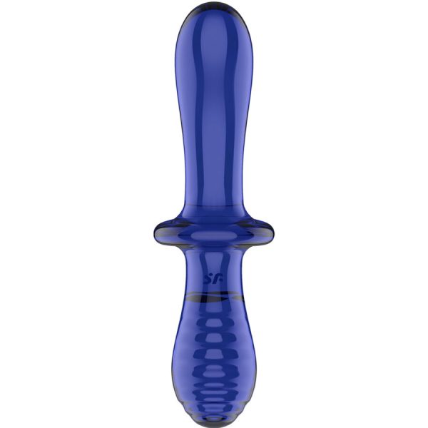 DILDO SATISFYER DOUBLE CRYSTAL | AZUL