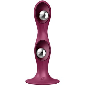 DILDO CINÉTICO SATISFYER DOUBLE BALL-R | VERMELHO - Image 2