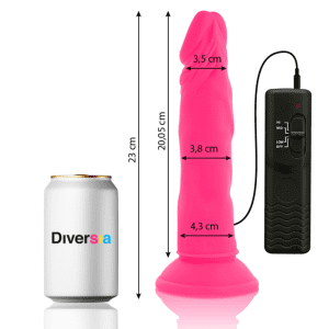 DILDO FLEXÍVEL COM VIBRAÇÃO (ROSA) | 23CM - Image 3