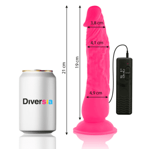 DILDO FLEXÍVEL COM VIBRAÇÃO (ROSA) | 21CM - Image 3