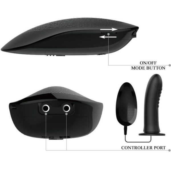 STRAP-ON MYRON COM VIBRAÇÃO E DILDO OCO