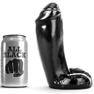 DILDO REALÍSTICO ALL BLACK DE 16 CM