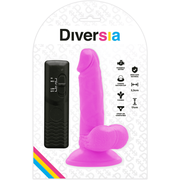 DILDO FLEXÍVEL COM VIBRAÇÃO (ROXO) | 17 CM / 3,3 CM