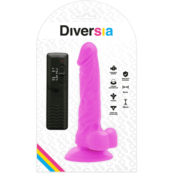 DIVERSIA VIBRADOR FLEXÍVEL (LILÁS) | 18 CM / 4 CM