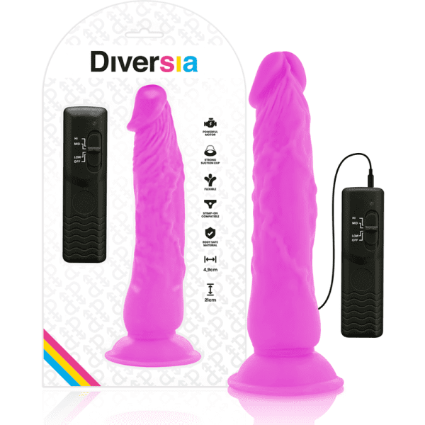 DIVERSIA VIBRADOR FLEXÍVEL (LILÁS) | 21 CM / 4,9 CM