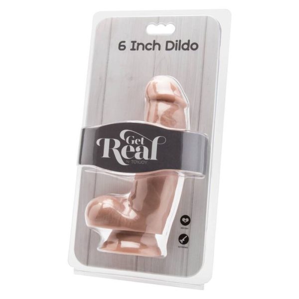 DILDO REALÍSTICO GET REAL COM TESTÍCULOS (NATURAL) | 12 CM