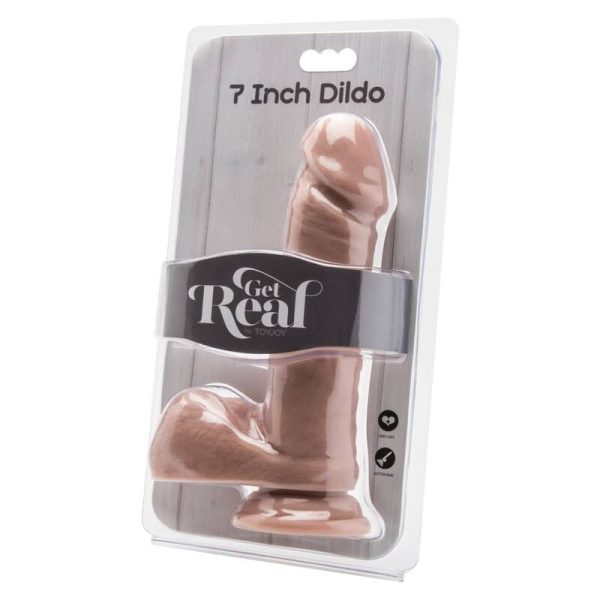 DILDO REALÍSTICO COM TESTÍCULOS GET REAL | 18 CM 1 DILDO REALÍSTICO COM TESTÍCULOS GET REAL | 18 CM