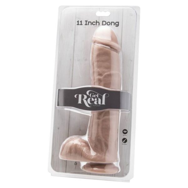 DILDO REALÍSTICO GET REAL COM TESTÍCULOS (NATURAL) | 28 CM