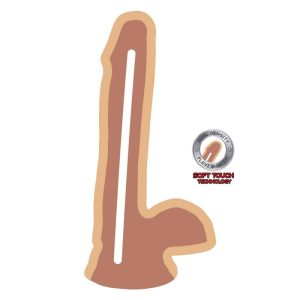 GET REAL - DUAL DENSITY DILDO 17 CM CON TESTICULOS NATURAL - Image 3