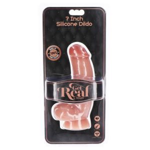 GET REAL - DILDO SILICONA 18 CM CON TESTICULOS NATURAL - Image 4