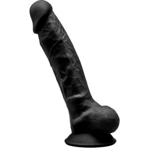 DILDO REALÍSTICO MODELO 1 PRETO DE 17 CM