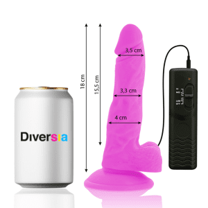 DIVERSIA VIBRADOR FLEXÍVEL (LILÁS) | 18 CM / 4 CM - Image 3