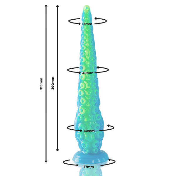 DILDO SCYLLA TENTACLE FLUORESCENTE | GRANDE