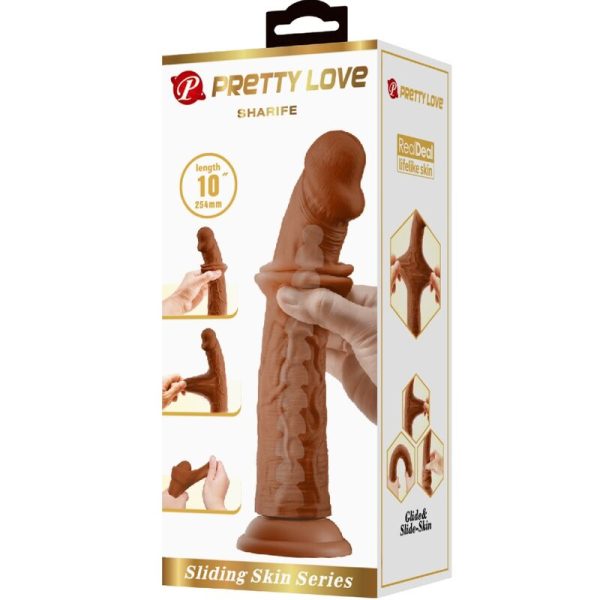 DILDO REALÍSTICO SHARIFE (CASTANHO) | 25 CM