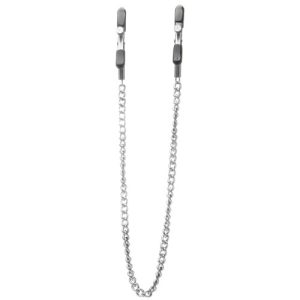 PINÇAS PARA MAMILOS OUCH! ADJUSTABLE NIPPLE CLAMPS PRATEADAS - Image 1