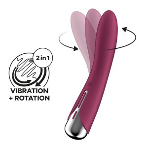 VIBRADOR SPINNING VIBE 1 VERMELHO SATISFYER - Image 1