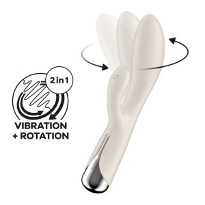 VIBRADOR SPINNING RABBIT 1 BEGE SATISFYER - Image 1