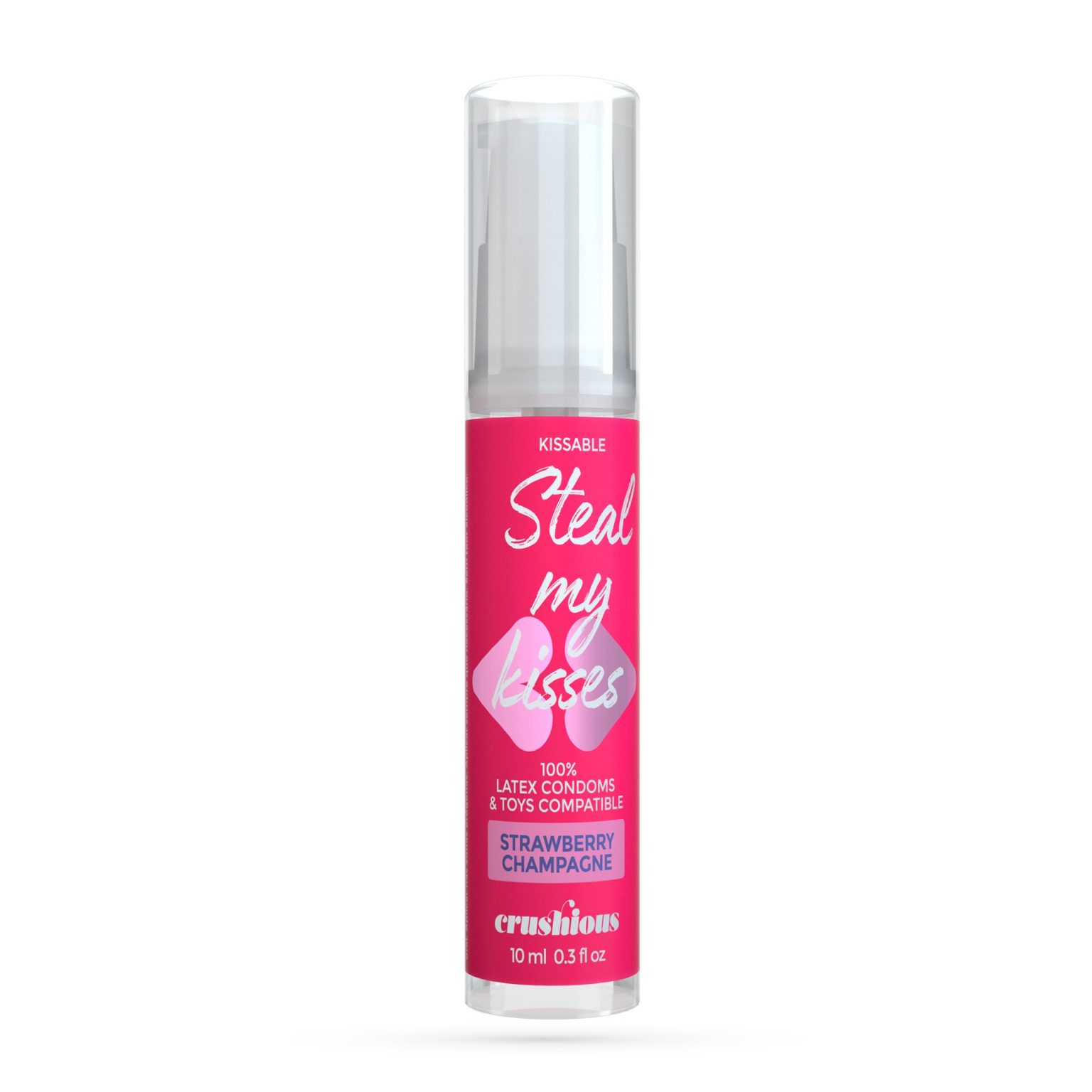 GEL LUBRIFICANTE STEAL MY KISSES COM SABOR A CHAMPANHE COM MORANGO CRUSHIOUS 10ML
