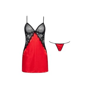 CAMISA DE NOITE E TANGA MARINELA VERMELHO BEAUTY NIGHT FASHION - Image 8