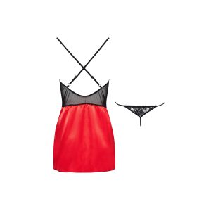 CAMISA DE NOITE E TANGA MARINELA VERMELHO BEAUTY NIGHT FASHION - Image 9