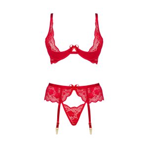 CONJUNTO DE 3 PEÇAS ROSE VERMELHO BEAUTY NIGHT FASHION - Image 13