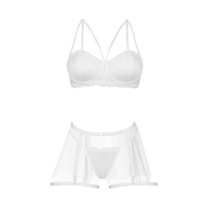 CONJUNTO DE 3 PEÇAS PEONY BRANCO BEAUTY NIGHT FASHION - Image 11