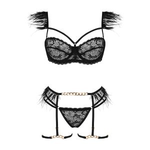 CONJUNTO DE 4 PEÇAS CRYSTAL PRETO BEAUTY NIGHT FASHION - Image 14