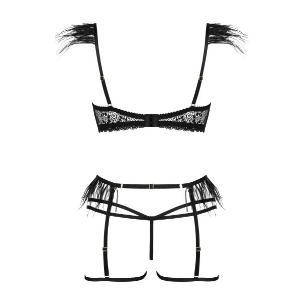 CONJUNTO DE 4 PEÇAS CRYSTAL PRETO BEAUTY NIGHT FASHION