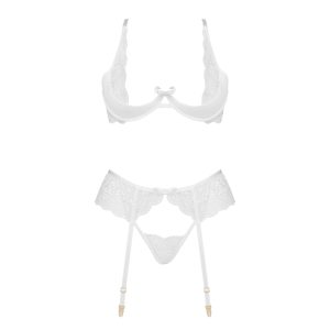 CONJUNTO DE 3 PEÇAS ROSE BRANCO BEAUTY NIGHT FASHION - Image 8