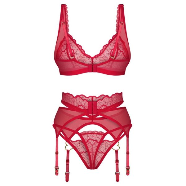 CONJUNTO DE 3 PEÇAS CUPIDE DESIR VERMELHO OBSESSIVE 5 CONJUNTO DE 3 PEÇAS CUPIDE DESIR VERMELHO OBSESSIVE