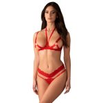 CONJUNTO DE 2 PEÇAS CUPIDE DESIR VERMELHO OBSESSIVE