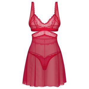 CAMISA DE NOITE E TANGA CUPIDE DESIR VERMELHO OBSESSIVE - Image 3