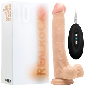 VIBRADOR REALÍSTICO COM TESTÍCULOS REALROCK 10” BRANCO - Image 2